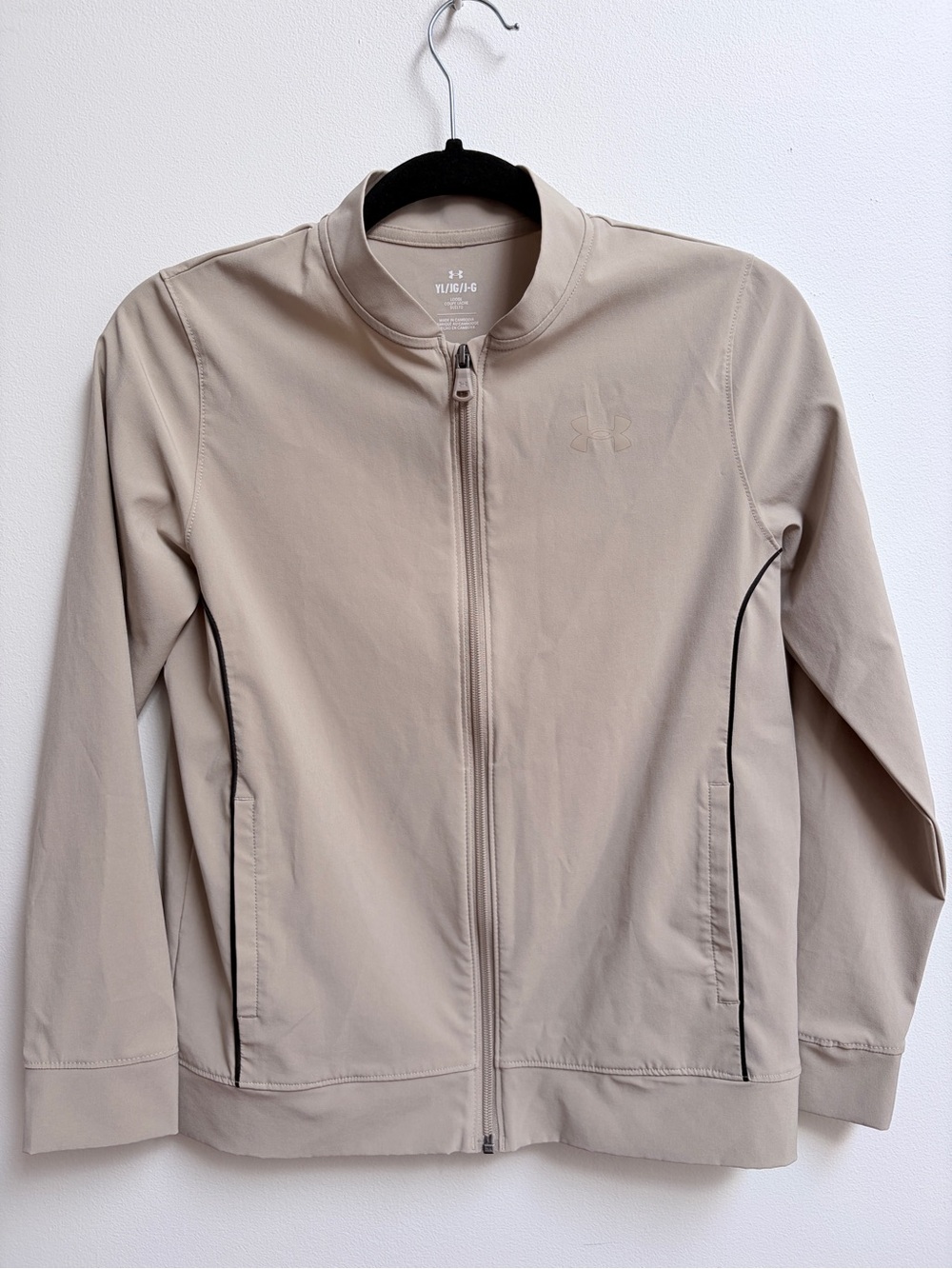 Under Armour Youth L Lightweight Unstoppable/Sport Vent Beige Full-Zip Jacket